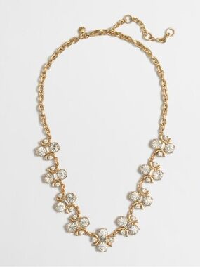 J Crew • gold statement necklace crystal rhinestone bee chunky sparkly preppy
